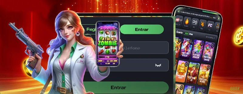 Imagem promocional do cassino online da 888f mostrando jogos ao vivo